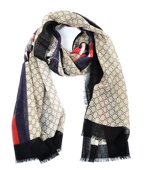 gucci gg web scarf|gucci wool scarf women's.